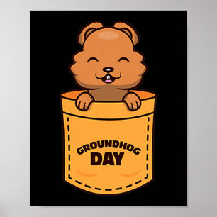 Groundhog Day 2023 Zak Memo Grappige Groundhog Lie Poster