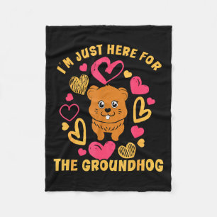 Groundhog Day 2024 enthousiast 2 februari Grappig  Fleece Deken