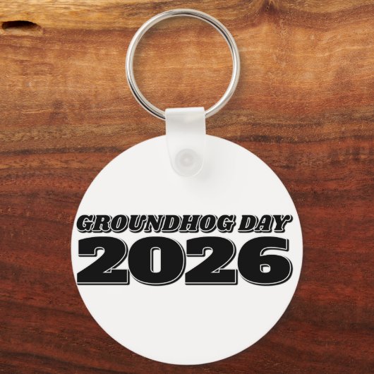 Groundhog Day 2026 Sleutelhanger (Achterkant)
