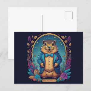 Groundhog Day A Celebration of Spring Briefkaart