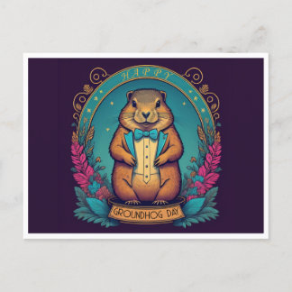 Groundhog Day A Celebration of Spring Briefkaart