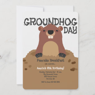 Groundhog Day Birthday Kaart
