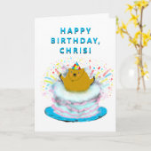 Groundhog Day Birthday-kaart Kaart (Gele Bloem)