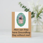 Groundhog Day Briefkaart (Staand voorkant)