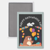 Groundhog Day Celebration: Schaduw of Glans? Magneet (Voorkant / Achterkant)