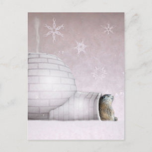 Groundhog Day - Chillin' bij de igloo Briefkaart