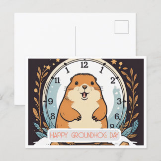 Groundhog Day Een Feest van Lente Briefkaart