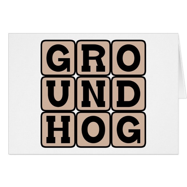 Groundhog Day, feestdag (Voorkant Horizontaal)