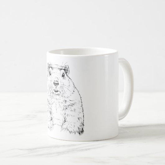 Groundhog day Funny Animal Forecasting Koffiemok (Voorkant rechts)