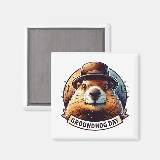 Groundhog Day, Groundhog Magneet (Voorkant / Achterkant)