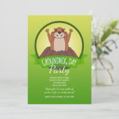 Groundhog Day Invitation Kaart (Staand voorkant)
