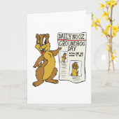 Groundhog Day Kaart (Gele Bloem)