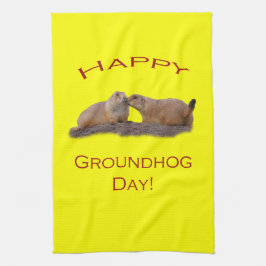 Groundhog Day Kiss Theedoek