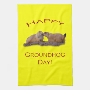 Groundhog Day Kiss Theedoek
