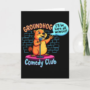 Groundhog Day Komedie Stand-up Weer Sarcasme Vrouw Kaart