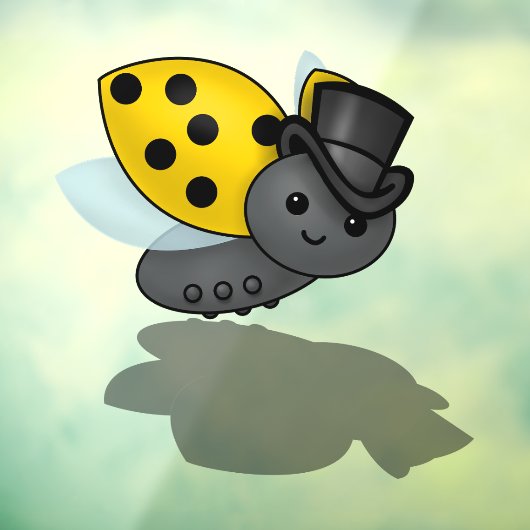 Groundhog Day Ladybug Raamsticker (Vel 3)