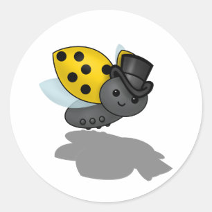 Groundhog Day Ladybug Ronde Sticker