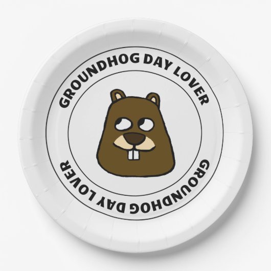 Groundhog Day Lover Papieren Bordje (Voorkant)