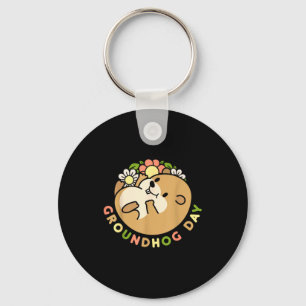 Groundhog Day Mannen Vrouwen Retro Vintage 60s 70s Sleutelhanger