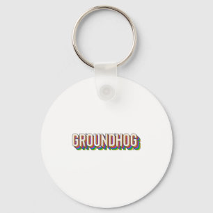 Groundhog Day Mannen Vrouwen Retro Vintage 60s 70s Sleutelhanger