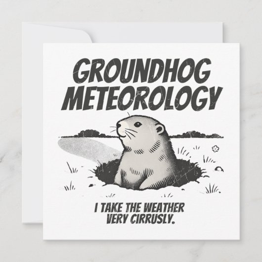 Groundhog Day-meteorologie Feestdagenkaart (Voorkant)