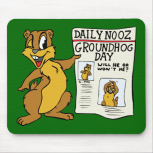 "Groundhog Day News" MousePad Muismat