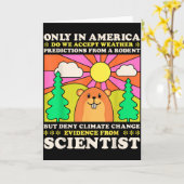 Groundhog Day Only America Accept Rodent Weather P Kaart (Gele Bloem)