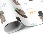 Groundhog Day-patroon Cadeaupapier (Rol Hoek)