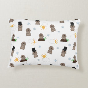 Groundhog Day-patroon Decoratief Kussen