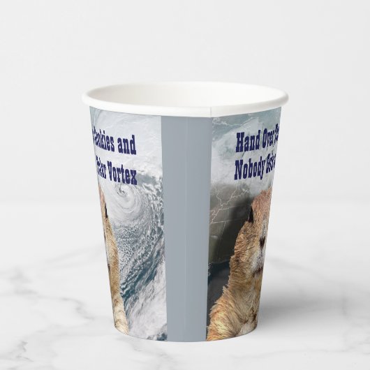 Groundhog Day Polar Vortex Papieren Bekers (Rechts)