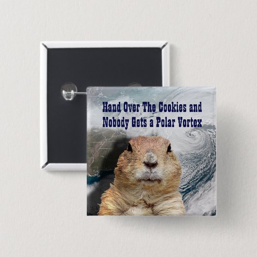 Groundhog Day Polar Vortex Vierkante Button 5,1 Cm (Voorkant /achterkant)