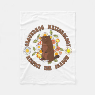 Groundhog Day Respecteer De Schaduw Meteorologie R Fleece Deken