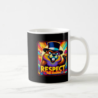 Groundhog Day Respecteer De Schaduw Retro Design Koffiemok