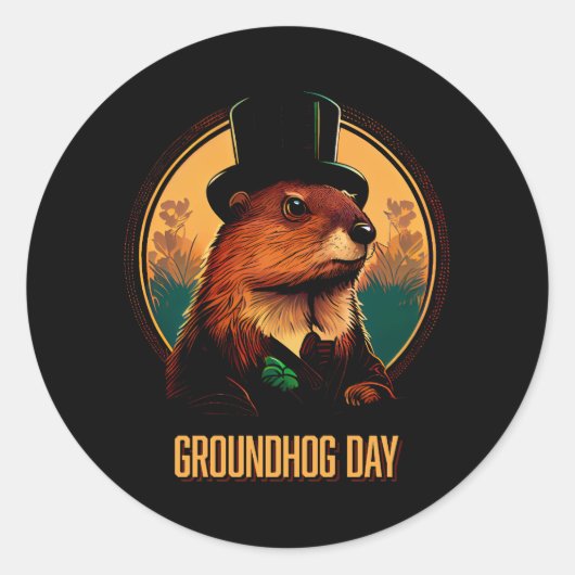 Groundhog Day Sticker (Voorkant)