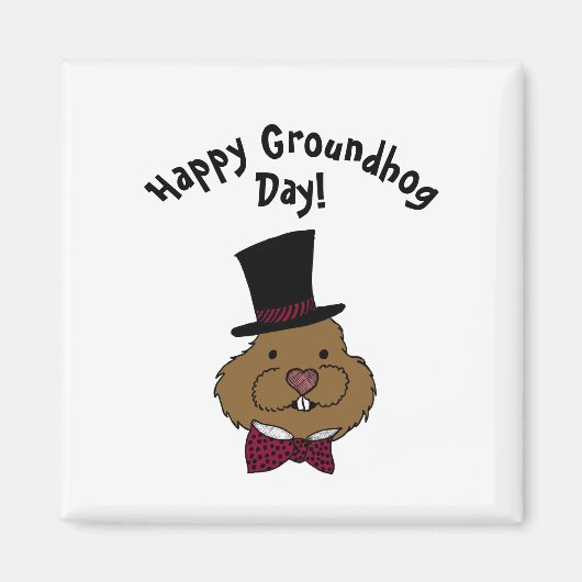 Groundhog Day | Stropdas Magnet bovenaan Magneet (Voorkant)