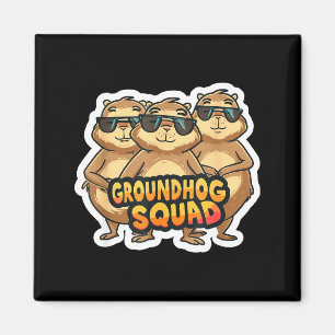 Groundhog Day-team Funny Lente Februari Punxsuta Magneet
