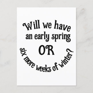 Groundhog Day - Zullen we een vroege lente hebben? Briefkaart