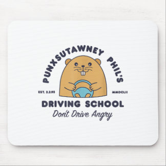 Groundhog Driving School Funny Men Women Retro Rod Muismat