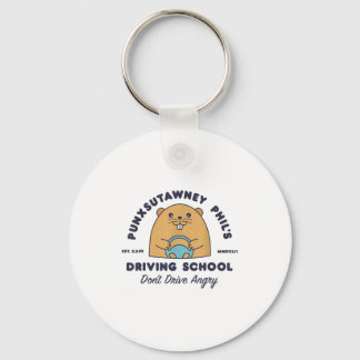Groundhog Driving School Funny Men Women Retro Rod Sleutelhanger