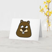 Groundhog Face Kaart (Gele Bloem)