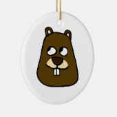Groundhog Face Ornament (Rechts)