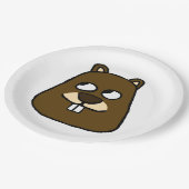 Groundhog Face Papieren Bordje (Gekanteld)