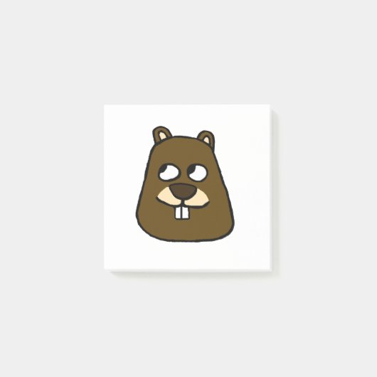 Groundhog Face Post-it® Notes (Voorkant)