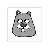 Groundhog Face Rubberstempel (Afrduk)