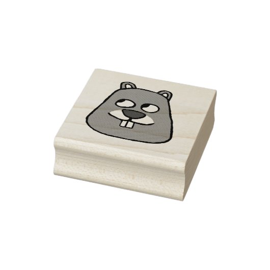Groundhog Face Rubberstempel (Stempel)