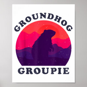 Groundhog Groupie Retro Vintage 60s 70s 80s Mannen Poster
