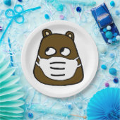 Groundhog in Face Mask Papieren Bordje (Feest)