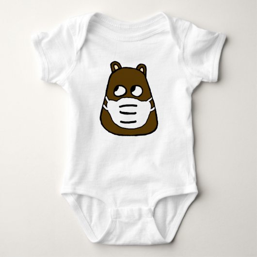 Groundhog in Face Mask Romper (Voorkant)
