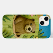 Groundhog in zijn hol, kartonnen stijl kunst Case-Mate iPhone case (Achterkant (horizontaal))