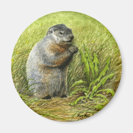 Groundhog Magnet Magneet (Voorkant)